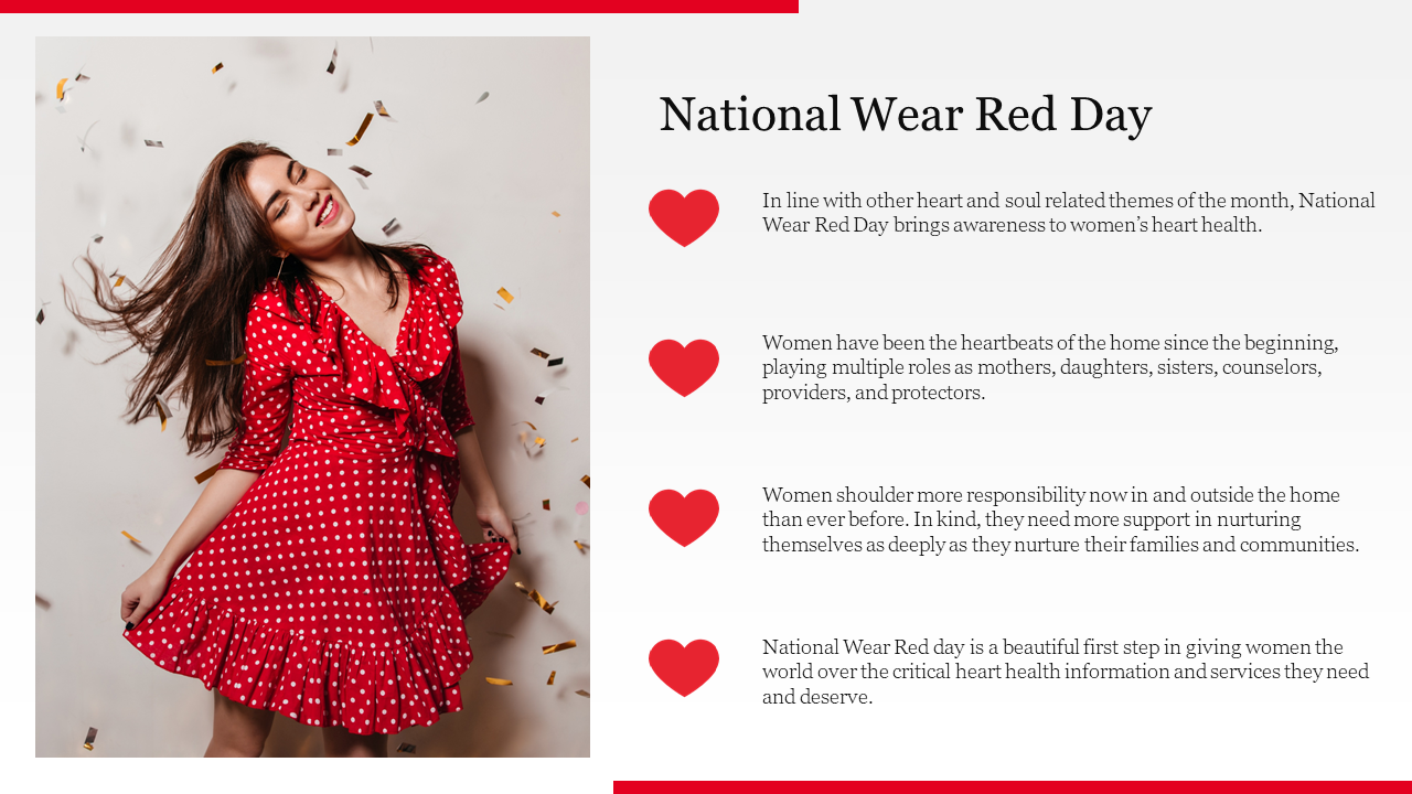 National Wear Red Day PowerPoint Template